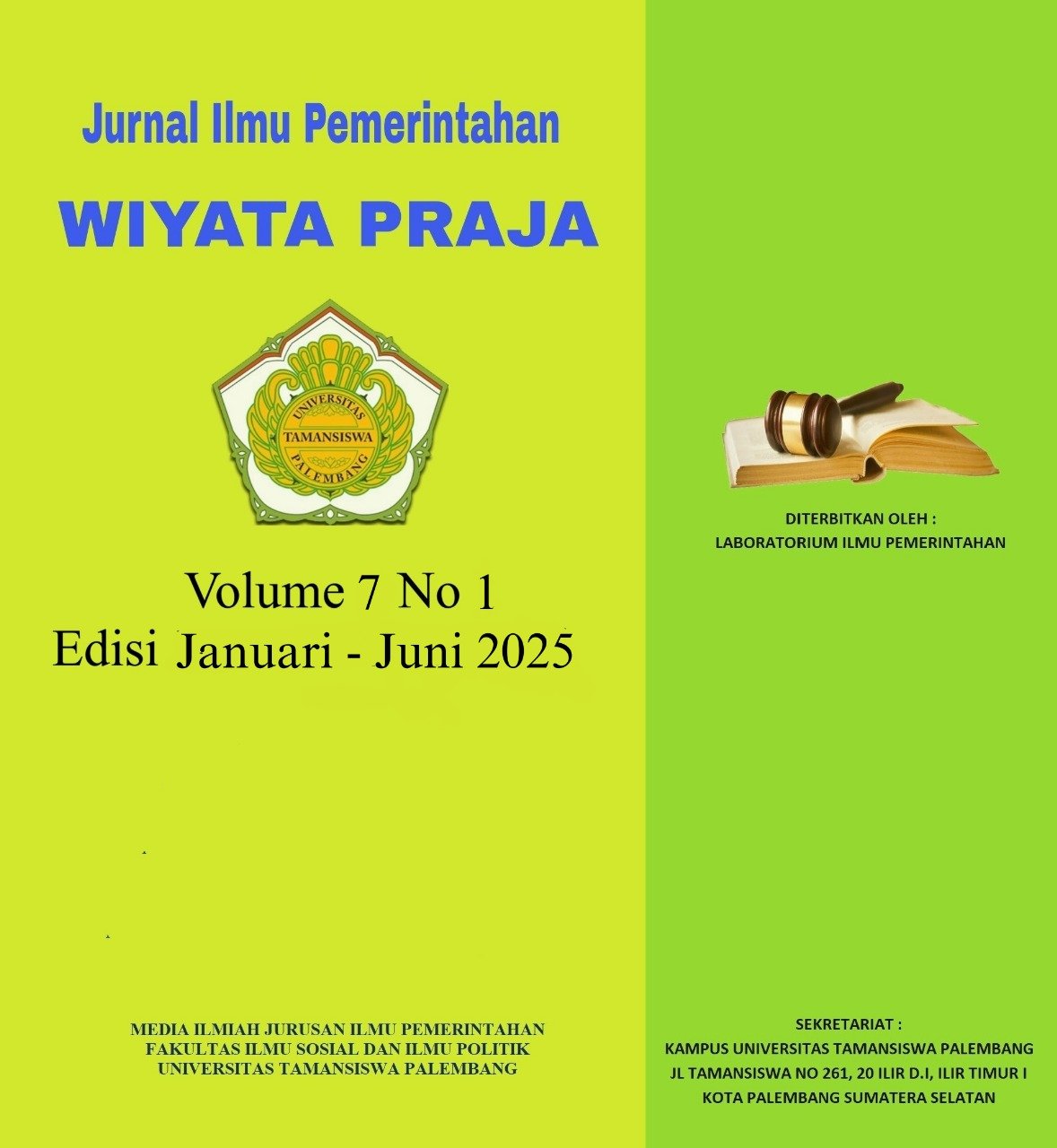 					View Vol. 7 No. 1 (2025): IMPLEMENTASI E-GOVERNMENT DALAM PENINGKATAN KUALITAS PELAYANAN PUBLIK DI KANTOR KECAMATAN ILIR TIMUR I KOTA PALEMBANG
				